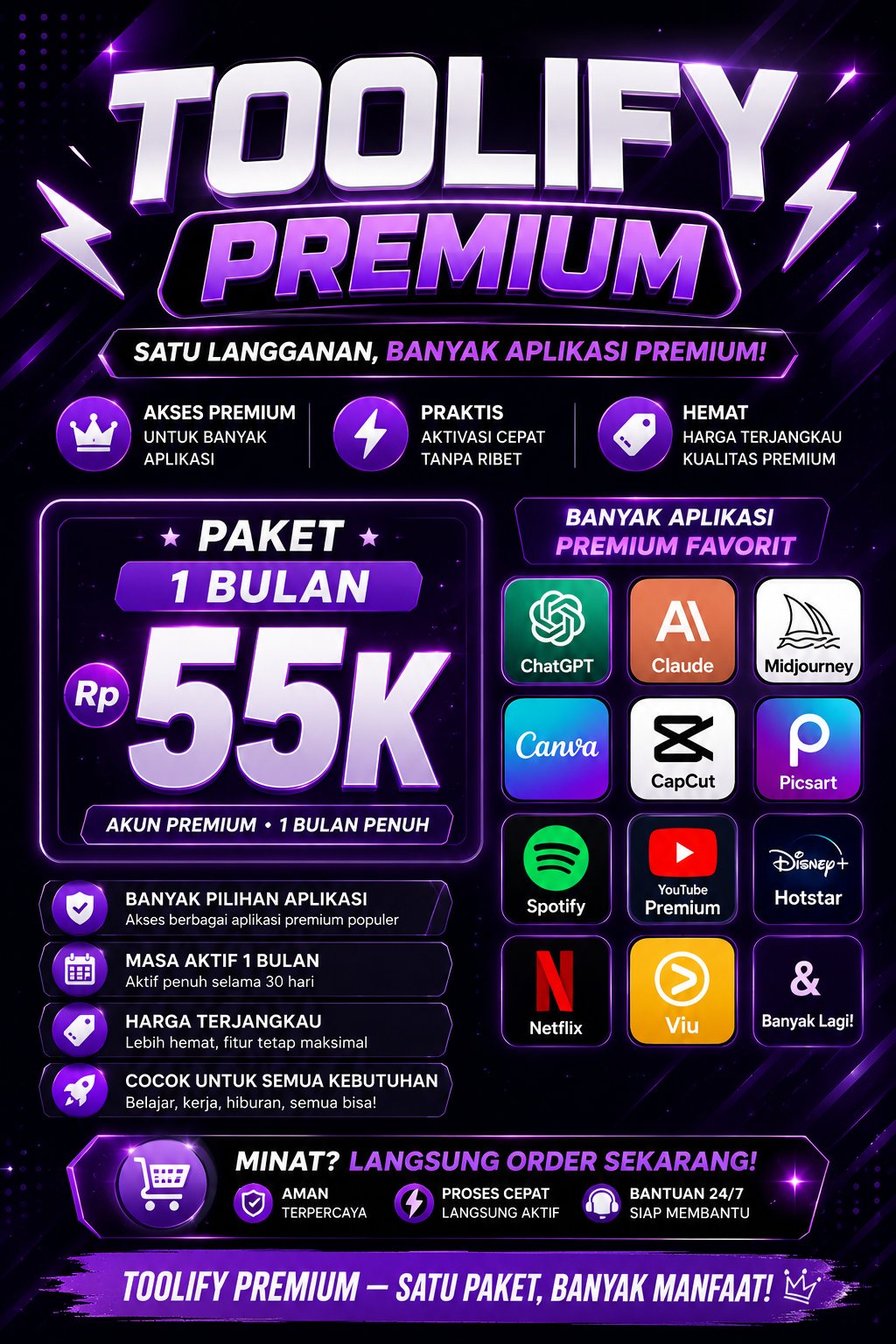 LANGGANAN PREMIUM APP 1 BULAN