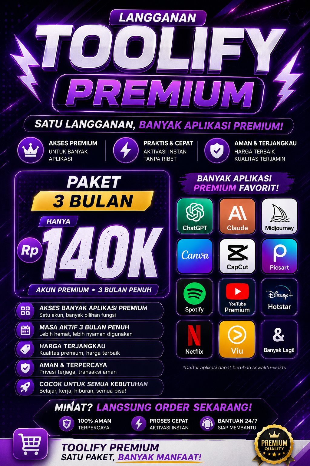 LANGGANAN PREMIUM APP 3 BULAN