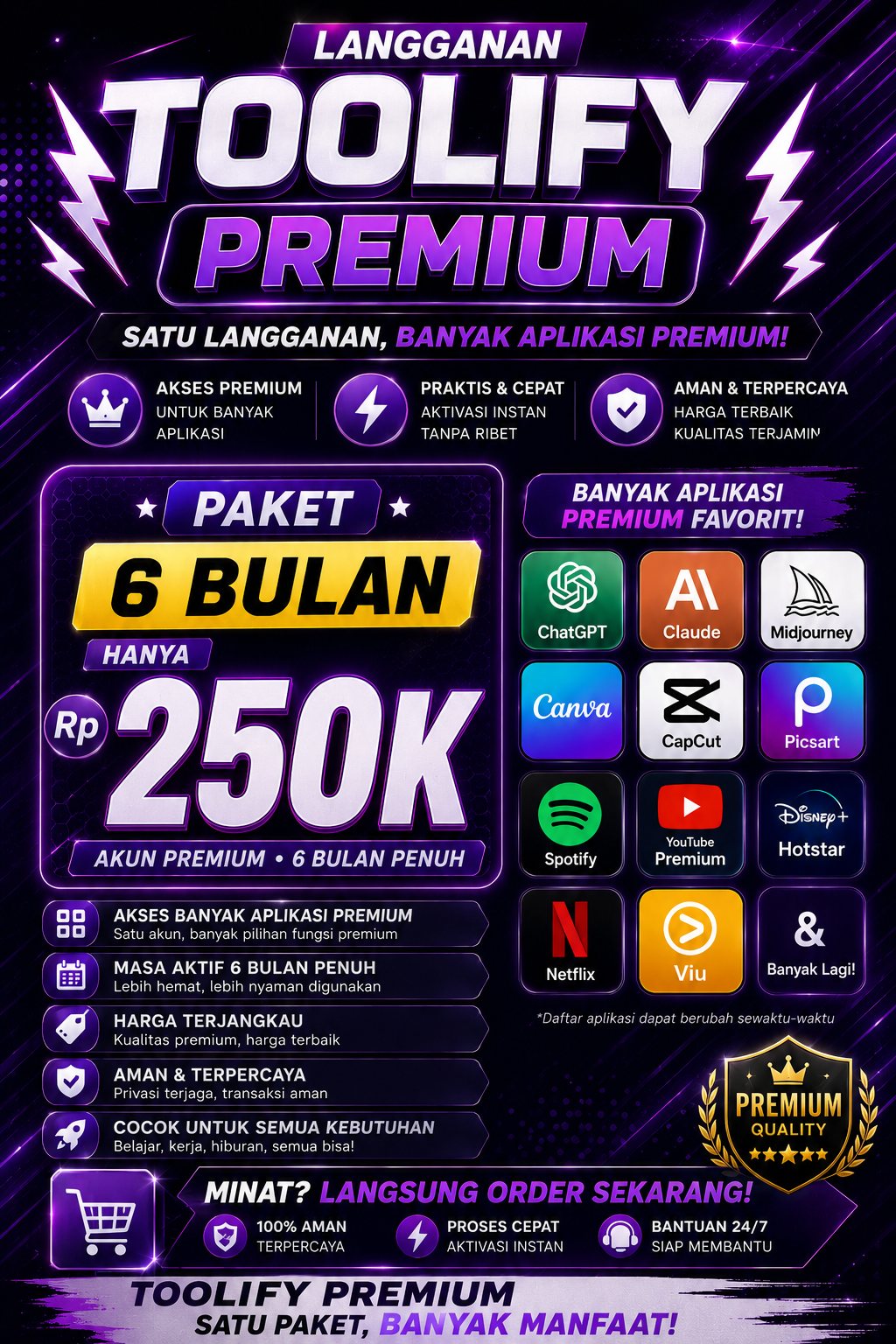 LANGGANAN PREMIUM APP 6 BULAN